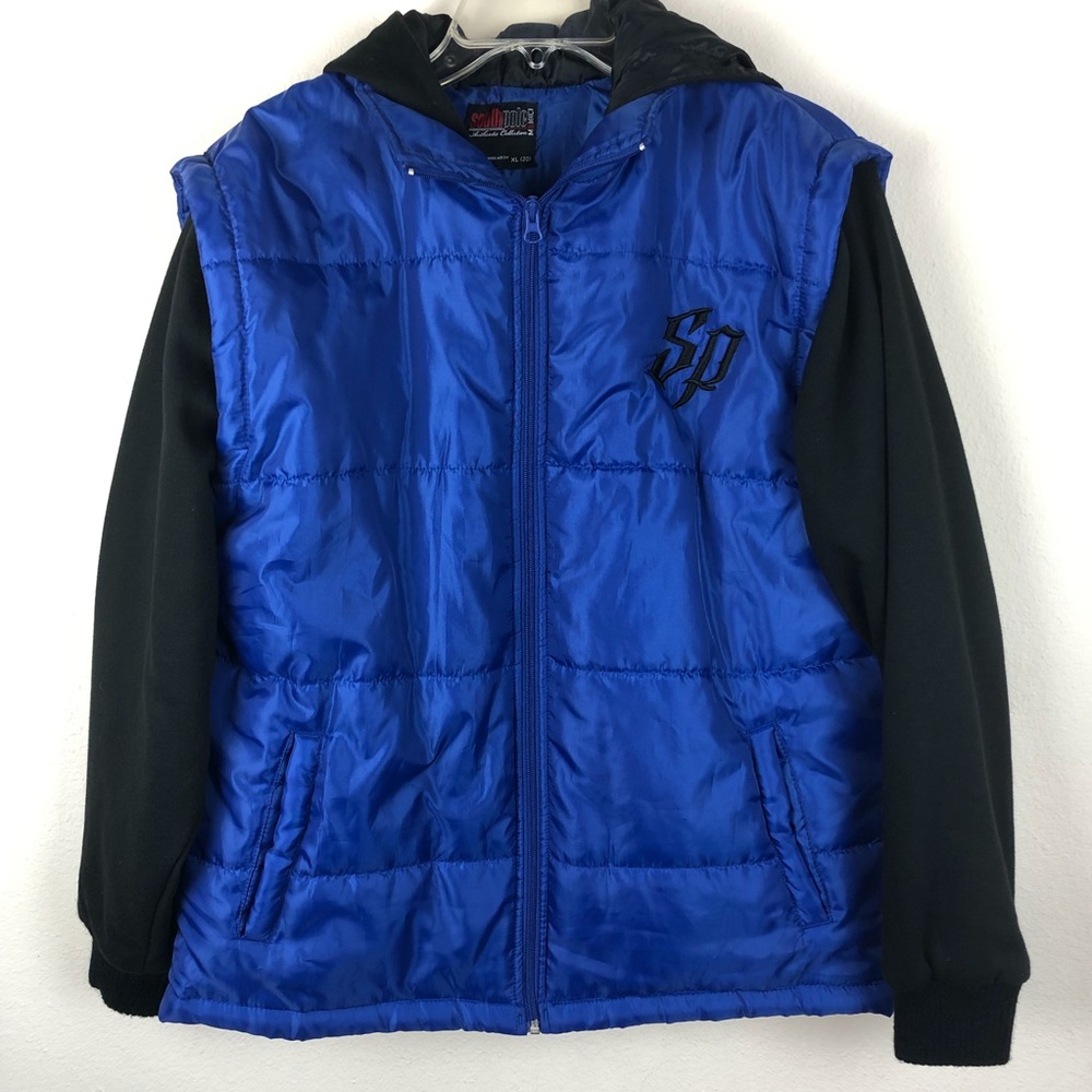 South Pole Blue Puffer Hoodie Jacket XL 20